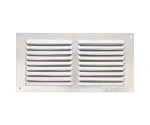 Amig - Rectangular Aluminium Ventilation Grille with Mosquito Net | Ventilation Grille for Air Outlets | Ideal for Ceilings | Dimensions: 100 x 200 mm | Colour: Silver