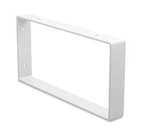 Amig - Rectangular Industrial Shelf Support - 126 × 261 × 30mm - White Steel - Wall Mount - Functional and Durable Design - Ideal for Wall Shelves