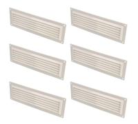Amig - Rectangular Plastic Grille with Mosquito Net - Ventilation Grills for Air Outlet - Ideal for Ceiling in Kitchen and Bathroom - Size: 260 X 90 MM - Colour: White
