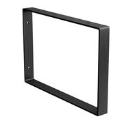Amig - Rectangular Support for Industrial Shelves | 211 x 311 x 30 mm | Steel | Colour: Matt Black | Angle for Shelves | Black Metal Brackets