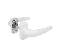 AMIG - Reinforced Rosette Handle Set - Sendoa Model - Made of Aluminium - Size: 125 x 66 mm - Square 8 mm - Ideal for Interior or Exterior Doors - Finish: White