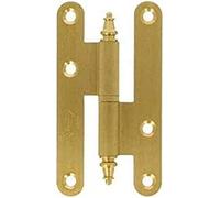 Amig - Right Hinge - 100 x 58 x 2.3 mm - Snap Washer - with Finish - Rounded Edges - Holds Doors Firmly - Matte Brass