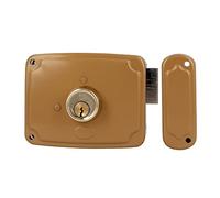 Amig - Right Surge Lock with Lever and Tongue for Wooden Doors Model 72PU | 120 x 95 mm | Bolt with Round Cylinder | Gold Steel