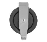 Amig - Roller Eye with Metal Bracket Model 701 | With Black Plastic Wheel | Dimensions 8 x 60 mm | Steel | Galvanised | Not Suitable for Lifting Work