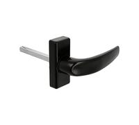 Amig - Rosette Handle for Doors | Delta Model | 121 x 72 mm | 8 mm Square | Elegant and Simple Design | Ergonomic Handle | Aluminium Black