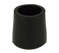 Amig - Round External Ferrule for Walker - Mod. 658 - Ø25 mm - Protector for Tables, Chairs, Crutches and Canes - Ideal for Protecting The Floor from Scratches - Black Rubber