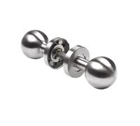 Amig - Round Knob Set for Interior Doors Model 11 g | Diameter 62 x 77 mm | Includes Anti-Theft Thru Screws | Ergonomic Handle | Stainless Steel 18/8 Matt