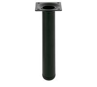 Amig - Round Leg for Furniture | Mod. 4 | Ø30 x 400 mm | with Regulation Screw | Screwable by 4 Points | Holds up to 15 kg/Leg | Black Steel