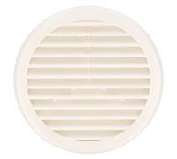 Amig - Round Plastic Grid with Mosquito net - Ventilation Grills for air Intake - Ideal for Kitchen and Bathroom Ceiling - Inner Diameter: Ø11.7 cm - Colour: White