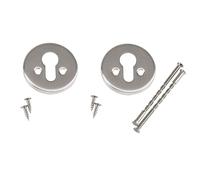 Amig - Rundes Schlüssel-Set für Schlösser mit Europrofil-Zylindern, Mod. 25 AT, Ø 59 mm, mit 4 Spanplatten und Schrauben, Diebstahlsicherung, Messingstahl, lackiert, goldfarben