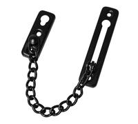 Amig Security Chain for Doors, Stainless Steel 18/8 Black, Chain 170 mm x 3 mm, Internal Latch for Swing and Sliding Doors, Includes Screws