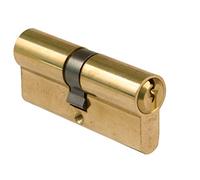 Amig - Security Cylinder | Lock for Doors | Double Clutch Cylinder | Anti-Pick and Anti-Drill | Includes 3 Keys | Matte Gold | Measurements: 80 (35-45 mm)