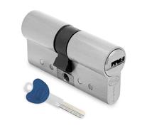 Amig - Security Cylinder Lock - Made of Brass - Size: 90 mm (40-50) - Offers Anti-Drill and Anti-Bumping Protection - Resistant and Durable Material - Finish: Matte Chrome