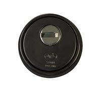 Amig - Security Escutcheon Mod. 31 - Steel - Black - Hollow Outer Ring - Ø65 mm - with Anti-Drill Plate - with Screws and mounting Support - for Euro Profile Cylinder EN1303 - Sintered Steel Body