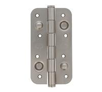 Amig - Security Hinge for Doors | Round Edges | Silent Opening and Closing | Holds Entrance Doors Firmly | Steel | Silver | 150 x 82 x 3 mm
