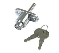 Amig - Security Lock for Sliding Windows Mod.45 | Overlap Lock with 2 Keys + Screws for Installation | Chrome Steel | Measurements: 53 x 23 mm