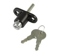 Amig - Security Lock for Sliding Windows Mod.45 | Overlap Lock with 2 Keys + Screws for Installation | Steel Black Finish | Measurements: 53 x 23 mm