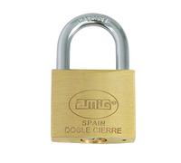 Amig - Security Padlock | Includes 2 Keys | Brass Body with Treated Steel Shackle | Ideal for Gym Lockers, Workshop Doors, Garages | Double Locking Mechanism | Width: 60 mm