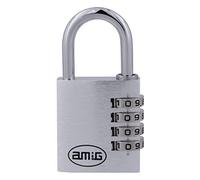 Amig - Security Padlock | with Digit Combination | Code Numbers | keyless | Aluminium | Grey | for Gym lockers, Travel suitcases, Backpacks, Luggage | Width: 35 mm