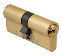 Amig - Security profile cylinder - Door cylinder for doors - Double cylinder with emergency and danger function - Picking protection and bumping protection - Incl. 5 keys - Matt gold - Size: 80 (35/45