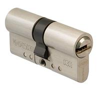 Amig - Security Profile Cylinder - Door Cylinder for Doors - Picking Protection and Bumping Protection - Incl. 5 Keys - Matte Silver - Size: 80 (35/45 mm)