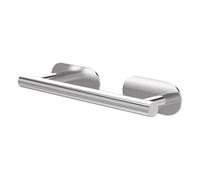 Amig - Self-Adhesive Bathroom Towel Rail Mod. Ea-1 | Wall-Mounted Towel Holder Screwless Adhesive | 230 x Ø19 x 70 x 45 mm | Stainless Steel | Matt Silver