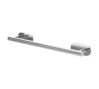 Amig - Self-adhesive bathroom towel rail Mod. Ea-1 | Wall-mounted towel holder Screwless adhesive | 400 x Ø19 x 70 x 45 mm | Stainless steel | Matt silver