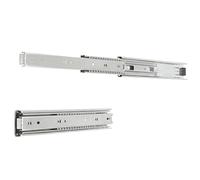 Amig - Set of 2 Drawer Runners Mod.35 Galvanised Steel for Furniture Drawers, Dressers or Wardrobes | Full Extension | Load Capacity: 30 kg/Pair | Dimensions: 600 x 45 mm