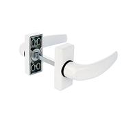 Amig - Elegant and Simple Design Handle | Ergonomic Aluminium Handle with Round Rosette | Ideal for Interior or Exterior Doors | Comfortable Grip | Amig Simple Design Handle, Silver, Set, Aluminium