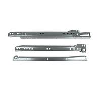 Amig - Set of 2 Metal Drawer Sliders | Load Resistance 18kg | Easy to Remove and Introduce Drawers, Metallic Grey, 250 x 37 mm, Alloy Steel