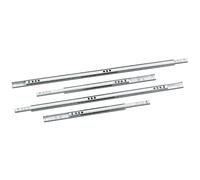 Amig Set of 2 Metal Sliding Actuators Mod.25 Galvanised Steel for Furniture Drawers, Partial Traction, Load Capacity: 15 kg/Pair, Silver, Dimensions: 310 x 17 mm