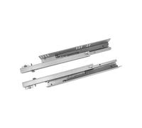 Amig - Set of 2 Mod.40 Zinc Plated Steel Sliding Guides for Furniture Drawers, Drawers or Cabinets - Partial Pull with Self-Closing - Load Resistance: 25 kg/Pair - Measurements: 450 mm