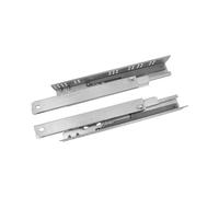 Amig - Set of 2 Sliding Guides Mod.42 Galvanised Steel Furniture Drawers, Dressers or Cabinets, Complete with Self-Locking Lock, Load Capacity: 25 kg/Pair, Dimensions: 300 mm, Silver