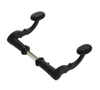 Amig - Set of 2 Decorative Handles for Cancels, Fences or Garden Doors Mod.101SP | Rosette Ø19 mm | Handle 110 mm | Square 8 mm | Forged Type | Zamak Black Finish