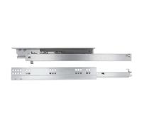 Amig - Set of 2 Zinc Plated Steel Sliding Guides for Furniture, Chest of Drawers or Cabinets | Fully Extraction with Self-Closing | Load Resistance: 25 kg/Pair | Measurements: 450 mm
