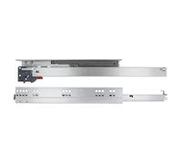 Amig - Set of 2 Zinc Plated Steel Sliding Runners for Furniture, Chest of Drawers or Cabinets | Total Extraction with Self-Closing | Load Resistance: 25 kg/Pair | Measurements: 400 mm