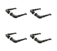 Amig - Set of 4 Sets of 2 Decorative Handles for Gates, Fences or Garden Doors Mod.101SP - Rosette Ø19 mm - Handle 114 mm - Square 8 mm - Wrought Iron Type - Made of zamak with Black Finish