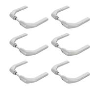 Amig - Set of 6 Silver Aluminium Door Handle Set Without Sign Ideal for Interior and Exterior Doors - 130 x 61 mm - Maximum Door Thickness 65 mm | Handle with Functional and Modern Door Handle