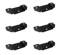 Amig Set of 6 Table Leg Brackets | Set of 6 Accessories for Model 2410 | Steel | 92 x 40 x 7 mm | High Strength | Matte Black Finish | Industrial Table Leg