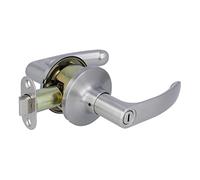 Amig - Set of Handles with Door Handle | Handle with Exterior Key Lock | Ideal for Hotels | Elegant and Simple Design | Steel | Matte Chrome | Entry Handle 60/70 mm
