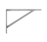 Amig - Shelf Bracket Stainless Steel Model 9 | Metal Bracket for Shelves | Shelf Bracket | Colour Metallic Grey | Dimensions: 600 x 375 mm | Recommended Max Weight: 185 kg