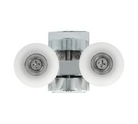 Amig - Shower Door Roller | Ø25 mm | for 6 mm Thick Shower Doors | Chrome-Plated zamak Clamps | Nylon Wheels | Smooth and Durable Sliding