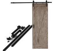 Amig - Sliding Door kit Wood - Guide 200 cm Black Steel - Supports up to 100 kg - Silent and Stable Sliding - Mod. SD003