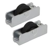 Amig - Sliding Window Roller - Set of 2 Units - Size 36 x 12 mm - Metal Housing with Screw and Ball Bearing - Designed for Sliding Windows - Zinc-Plated Steel - Mod. COR13