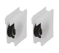 Amig - Sliding Window Roller - Set of 2 Units - Size 40 x 33 mm - Nylon Housing with Ball Bearings - Designed for Sliding Windows - White - Mod. COR04