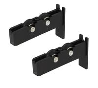 Amig - Sliding Window Roller - Set of 2 Units - Size 56 x 14 mm - 2 Wheels - Nylon Housing with Ball Bearings - Designed for Sliding Windows - Black - Mod. COR12