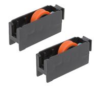 Amig - Sliding Window Roller - Set of 2 Units - Size 56 x 23 mm - Nylon Housing with Ball Bearings - Designed for Sliding Windows - Black - Mod. COR11