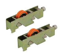 Amig - Sliding Window Roller - Set of 2 Units - Size 65 x 20 mm - Adjustable Metal Housing - Ball Bearing - Designed for Sliding Windows - Bichromated Steel - Mod. COR28