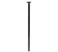 Amig - Square Leg for Furniture | Mod. 3 | 25 x 25 x 500 mm | with Regulation Screw | 4-Point Screw | Holds up to 15 kg/Leg | Black Steel
