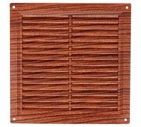 Amig - Square Plastic Grille with Mosquito net| Ventilation grilles for air Outlet | Suitable for Kitchen and Bathroom Ceiling | Dimensions: 200 x 200 mm | Colour: Sapelli